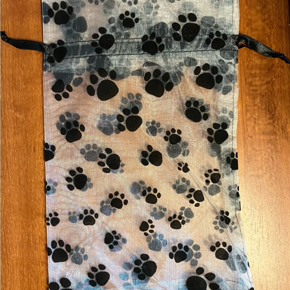GIFT BAGS with black paw prints
